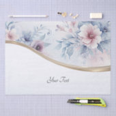 Blaurosa Blumenzapier Seidenpapier (Handwerk)