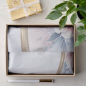 Blaurosa Blumenzapier Seidenpapier (Geschenk)