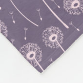 Blaurosa Böhmische Lüsternmuster Fleecedecke (Ecke)