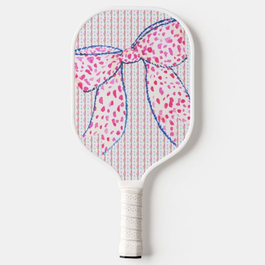 Blaurosa Bow Grandmillennial Pickleball Paddle (Rückseite)