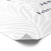 Blaurosa Foto Gedenkstätte Beerdigung Zeichen Poster (Ecke)