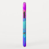 Blaurosa funky Retro-Sonnenblumen Foto Case-Mate iPhone Hülle (Hinten/Rechts)