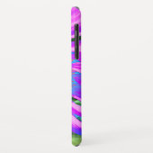 Blaurosa funky Retro-Sonnenblumen Foto Case-Mate iPhone Hülle (Hinten/Links)