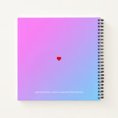 Blaurosa Gefärbte Krawatte Weiße Typografie Affirm Notizblock (Rückseite)