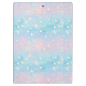 Blaurosa Gradient Starry Hintergrund Klemmbrett (Rückseite)