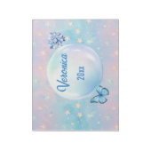 Blaurosa Gradient Starry Hintergrund Notizblock (Rotiert)
