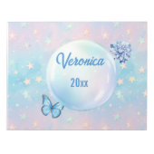 Blaurosa Gradient Starry Hintergrund Notizblock (Vorderseite)