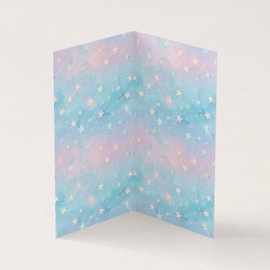 Blaurosa Gradient Starry Hintergrund Visitenkarten (Innenseite)