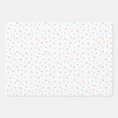 Blaurosa, grüne Ostereier Streifen Dosen Niedliche Geschenkpapier Set (Vorderseite 2)