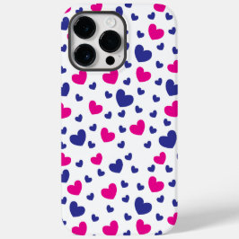 Blaurosa Herzmuster Valentinstag Case-Mate iPhone 14 Pro Max Hülle