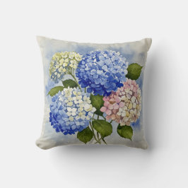 Blaurosa Hydrangea-Blume Kissen