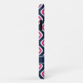 Blaurosa Ikat-Mod-Muster mit Namen Case-Mate iPhone Hülle (Hinten/Rechts)