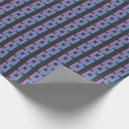 blaurosa Kette Geschenkpapier (Ecke)