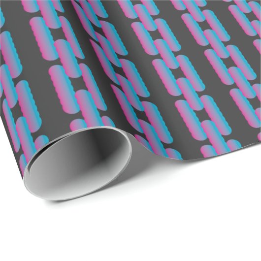 blaurosa Kette Geschenkpapier (Rolleneckpunkt)