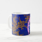 Blaurosa Kirschblau Kaffeetasse (Vorderseite Links)
