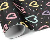 blaurosa Konfetti-Liebe-Geschenkpapier Geschenkpapier (Rolleneckpunkt)