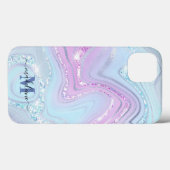 Blaurosa Kristall Marmor Iridescent Agate Case-Mate iPhone Hülle (Rückseite (Horizontal))