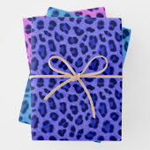 Blaurosa Leopard-Leopard-Muster  Geschenkpapier Set (Beispiel)