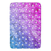 Blaurosa lila Blume des Lebens, ängstliche Geometr Badematte (Vorderseite Vertikal)