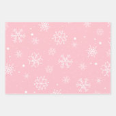 Blaurosa Lila Schneeflocken Geschenkpapier Set (Vorderseite 2)