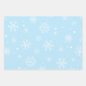 Blaurosa Lila Schneeflocken Geschenkpapier Set (Vorderseite)