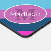 Blaurosa Limone Retrogeometrie Schreibtischunterlage (Ecke)