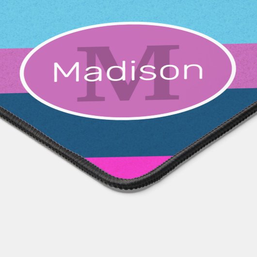 Blaurosa Limone Retrogeometrie Schreibtischunterlage (Ecke)