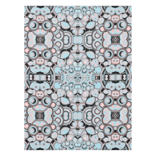 Blaurosa Mocha Schwarzes Farbmuster Tischdecke (Vorderseite)