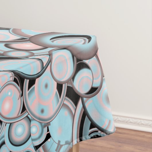 Blaurosa Mocha Schwarzes Farbmuster Tischdecke (Beispiel)