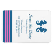 Blaurosa nautisches Seepferd Speichern des Datumsf Magnet (Horizontal)