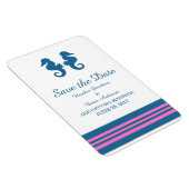 Blaurosa nautisches Seepferd Speichern des Datumsf Magnet (Rechte Seite)