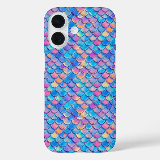 Blaurosa Neonskala Case-Mate iPhone Hülle (Rückseite)