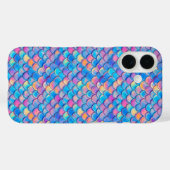 Blaurosa Neonskala Case-Mate iPhone Hülle (Rückseite (Horizontal))