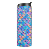 Blaurosa Neonskala Thermosbecher (Nach links gedreht)