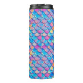 Blaurosa Neonskala Thermosbecher (Rückseite)