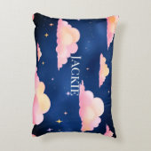 Blaurosa Niedliche Wolken Muster Bath Mat Dekokissen (Rückseite(Vertikal))