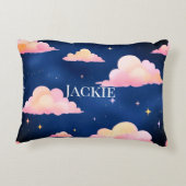 Blaurosa Niedliche Wolken Muster Bath Mat Dekokissen (Rückseite)