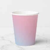 Blaurosa Ombre Gradient Blur Abstract Design Pappbecher (Rückseite)