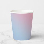 Blaurosa Ombre Gradient Blur Abstract Design Pappbecher (Links)