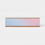 Blaurosa Ombre Gradient Blur Abstract Design Schreibtischnamensplakette (Vorderseite )