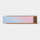 Blaurosa Ombre Gradient Blur Abstract Design Schreibtischnamensplakette (Vorderseite )