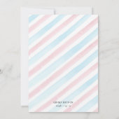 Blaurosa Ostereier Bunny Rabbit Gender Reveal Einladung (Rückseite)