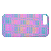 Blaurosa Perlfarbenfaser gemustert Case-Mate iPhone Hülle (Rückseite (Horizontal))