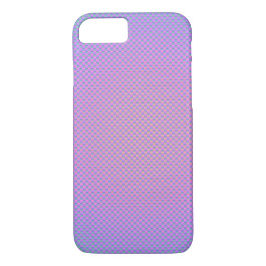Blaurosa Perlfarbenfaser gemustert Case-Mate iPhone Hülle (Rückseite)