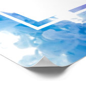 Blaurosa Rauch Baby Gender Reveal Party Abstimmung Poster (Ecke)