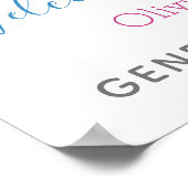 Blaurosa Rauchergeschlecht - Party Begrüßung Poster (Ecke)