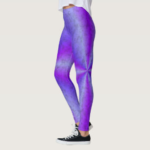 Blaurosa Regenbogen in Elephantenhaut-Letheroptik Leggings