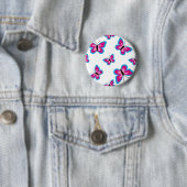 Blaurosa Schmetterlingsmuster Button (Beispiel)