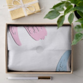 Blaurosa Storchen Seidenpapier (Geschenk)