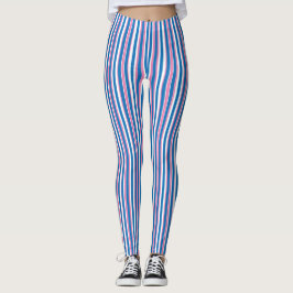 Blaurosa Streifen abziehen Leggings